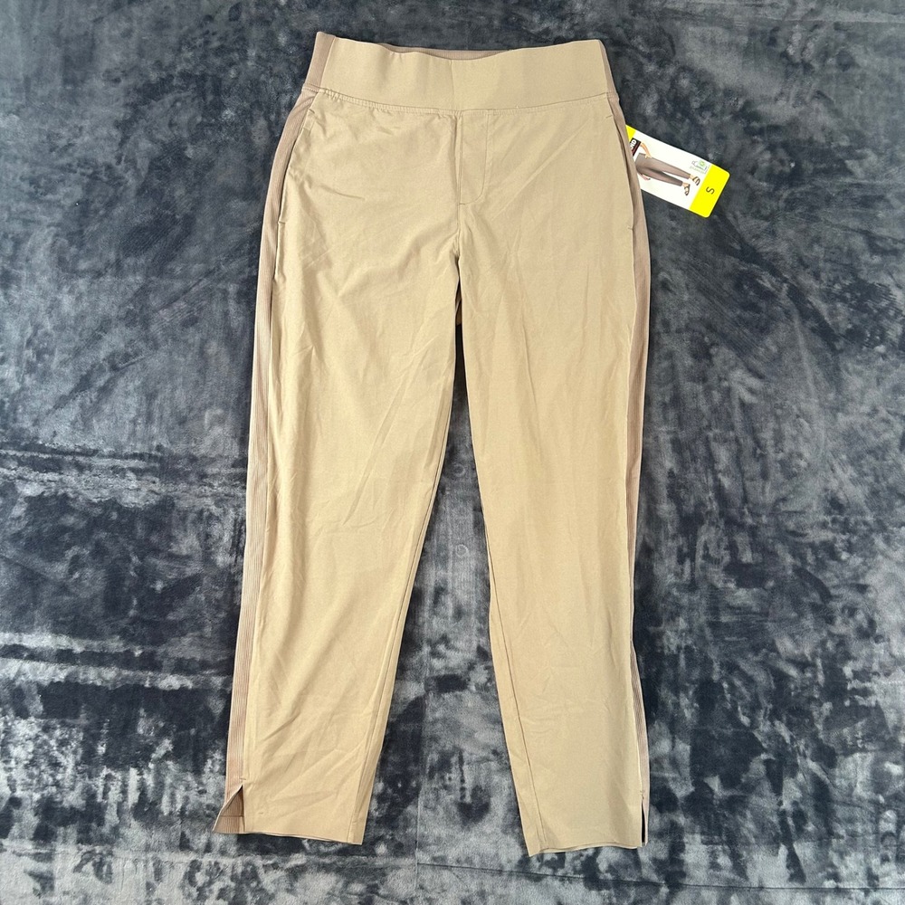 Kirkland Signature Ankle Pant Womens Small Tan‎ Stretch Tapered 7772005